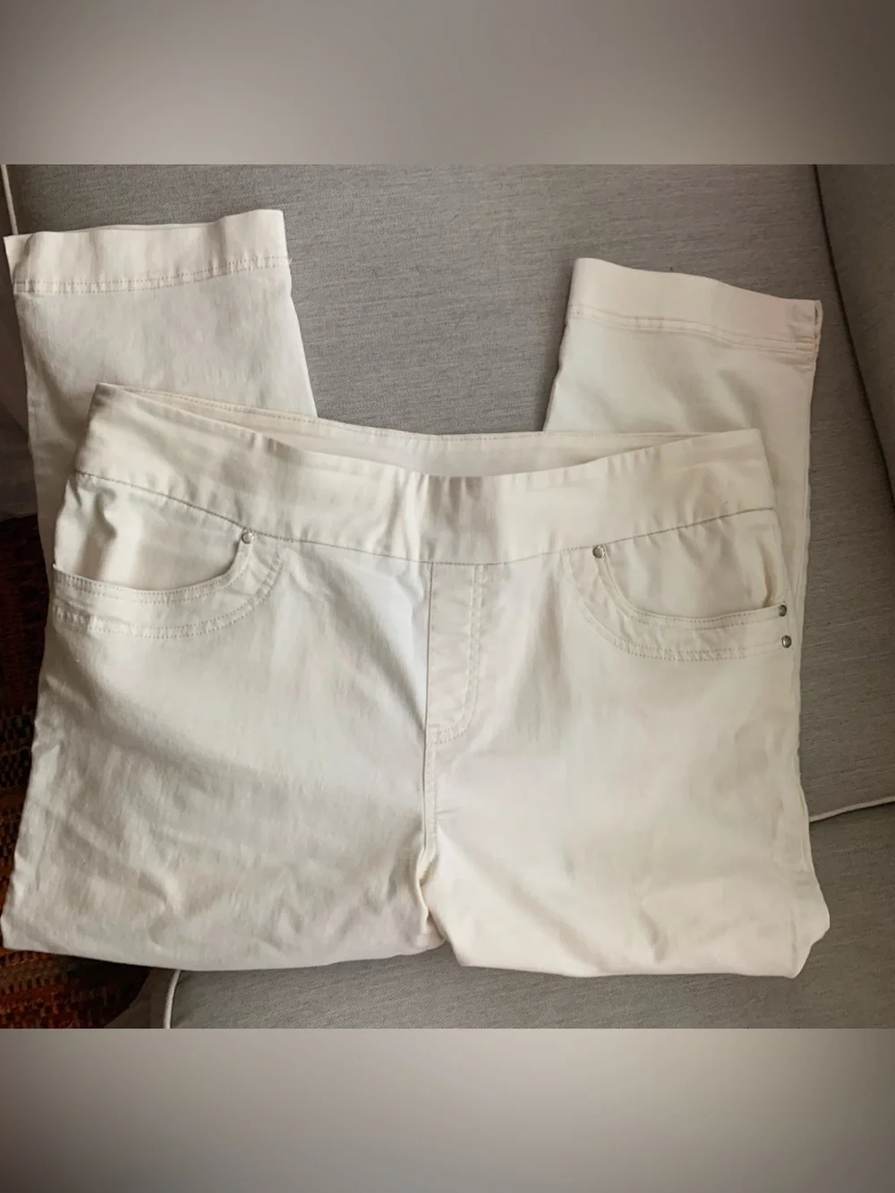 Tribal Women’s Skinny capri Jeans in White